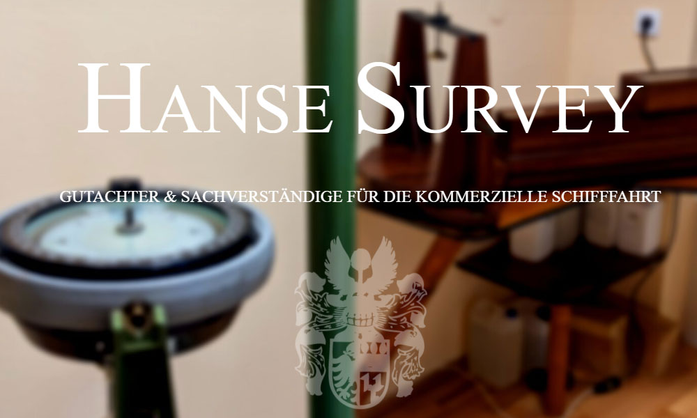 Kompasslabor mit Hanse Survey Schriftzug
