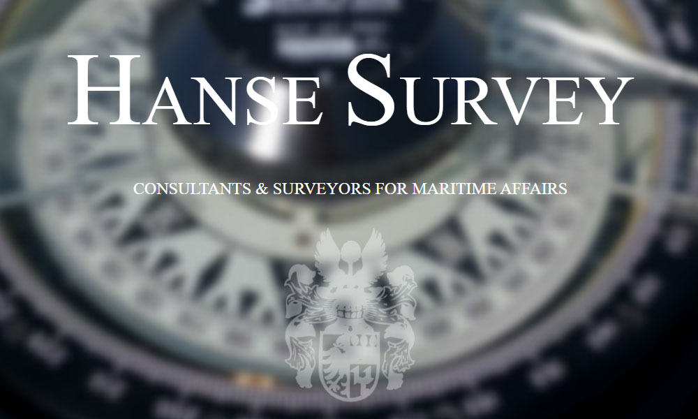 Magnetkompass Unscharf mit Hanse Survey Schriftzug
