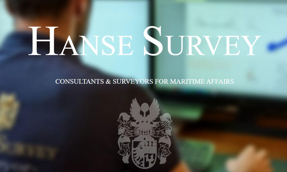 Hanse Survey Surveyor bei der Arbeit mit Schriftzug